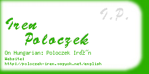 iren poloczek business card